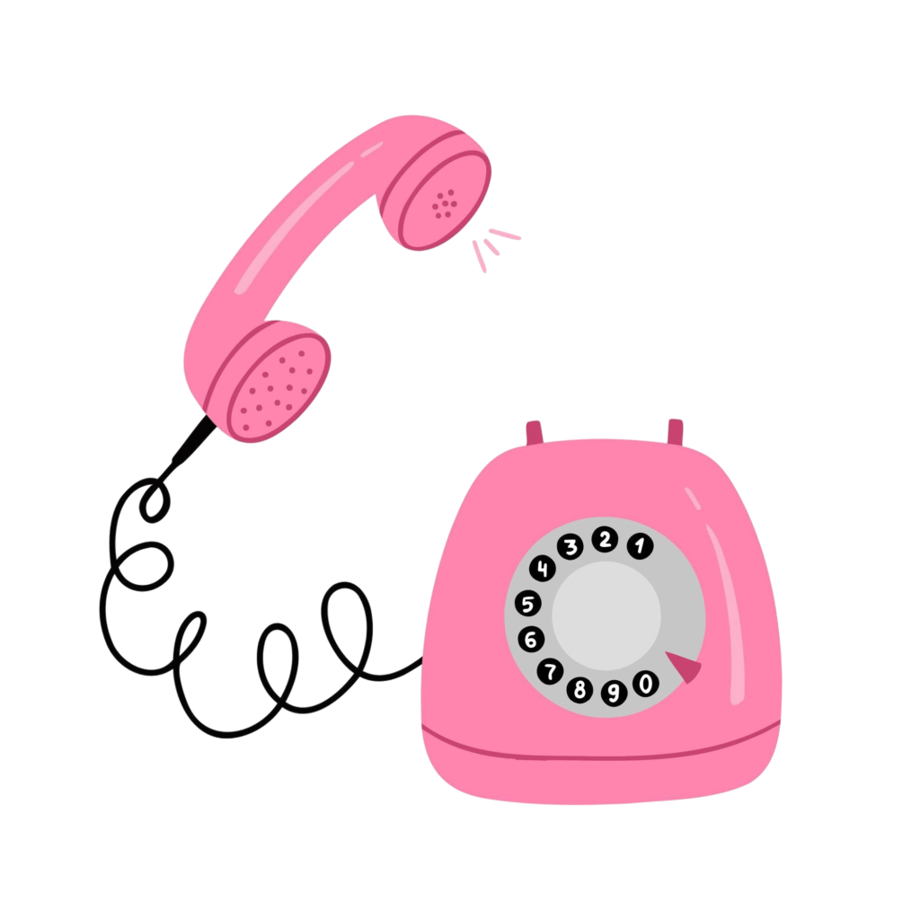 retro telephone classic phone hand drawn illustration